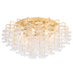 Alsace Semi Flush Ceiling Light - Vintage Gold Leaf
