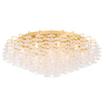 Alsace Semi Flush Ceiling Light - Vintage Gold Leaf