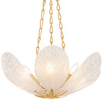 Galena Chandelier - Vintage Gold Leaf