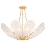 Galena Chandelier - Vintage Gold Leaf