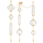 Fiorello Chandelier - Vintage Polished Brass