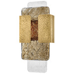 Telluride Wall Sconce - Vintage Brass / Topaz