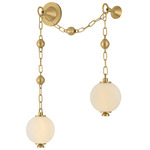 Corda Wall Sconce - Vintage Brass / Cloud