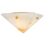 Geo Ceiling Light - Vintage Brass / Honey Onyx