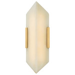 Geo Wall Sconce - Vintage Brass / Honey Onyx