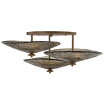Alba Semi Flush Ceiling Light - Old World Bronze / Bronze