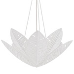 Azores Chandelier - Silver Leaf / White Azores Chandelier - Silver Leaf / White