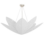 Azores Chandelier - Silver Leaf / White Azores Chandelier - Silver Leaf / White