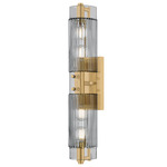 Duoro Bathroom Vanity Light - Vintage Brass / Smoke