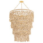 Naxos Chandelier - Vintage Gold Leaf / Natural Naxos Chandelier - Vintage Gold Leaf / Natural