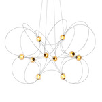 Munari 10 Chandelier - Black / Clear