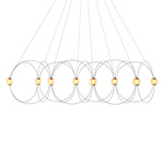 Munari 8 Chandelier - Black / Clear