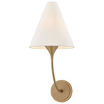Evermore Wall Sconce - Patina Brass / Off White Evermore Wall Sconce - Patina Brass / Off White