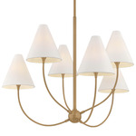 Evermore Chandelier - Patina Brass / Off White Evermore Chandelier - Patina Brass / Off White
