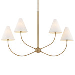 Evermore Linear Pendant - Patina Brass / Off White Evermore Linear Pendant - Patina Brass / Off White