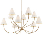 Evermore Chandelier - Patina Brass / Off White Evermore Chandelier - Patina Brass / Off White