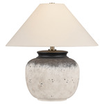 Unearthed Table Lamp - White / Black / White Linen Unearthed Table Lamp - White / Black / White Linen