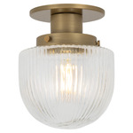 Jar Semi Flush Ceiling Light - Patina Brass / Clear Jar Semi Flush Ceiling Light - Patina Brass / Clear