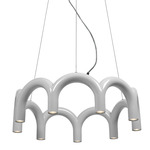 Arch Circle Pendant - White