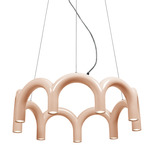 Arch Circle Pendant - Nude