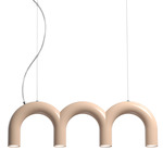 Arch Triplette Pendant - Nude