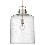 Kinsley Pendant - Overstock - Brushed Nickel / Clear Seeded