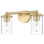 Thayer Bathroom Vanity Light - Overstock - Luxe Gold / Clear