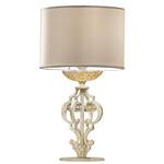 Rosemery Table Lamp - Overstock - Ivory Pale Gold / Warm Color Crystals