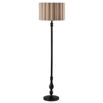 Claret Floor Lamp - Black Wood / Off White