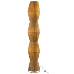 Renata Floor Lamp - Black / Raffia