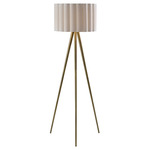 Caldwell Floor Lamp - Antique Brass / White