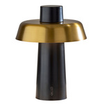 Pirlo Cordless Table Lamp - Black / Antique Brass
