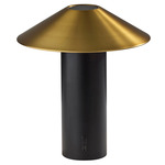 Pina Cordless Table Lamp - Black / Antique Brass