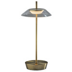 Ako Cordless Table Lamp - Antique Brass / Clear