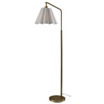 Lyra Floor Lamp - Antique Brass / White