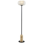Byron Floor Lamp - Travertine / White