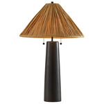 Waylon Table Lamp - Black / Raffia