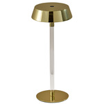 Orla Cordless Table Lamp - Shiny Gold / Clear