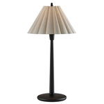 Scallop Table Lamp - Black Wood / Textured Cream