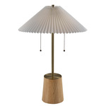 Ophelia Table Lamp - Antique Brass / White