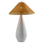 Lorelei Table Lamp - White / Rattan Brown