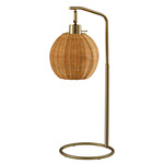 Maeve Table Lamp - Antique Brass / Rattan Brown