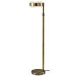 Linis Adjustable Floor Lamp - Antique Brass / White