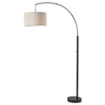 Rockwell Floor Lamp - Black / Oatmeal