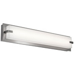 Sinclair Color-Select Bathroom Vanity Light - Satin Nickel / White