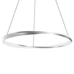 Oberon Color-Select Pendant - Satin Nickel / White