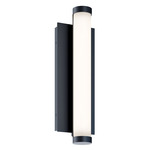 Path Color-Select Outdoor Wall Sconce - Black / Frosted White