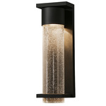 Vasari Color-Select Outdoor Wall Sconce - Black / Clear Seedy