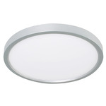 Edge 120-277V Color-Select Ceiling Light - Satin Nickel / White
