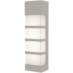 State Color-Select Outdoor Wall Sconce - Textured Gray / White